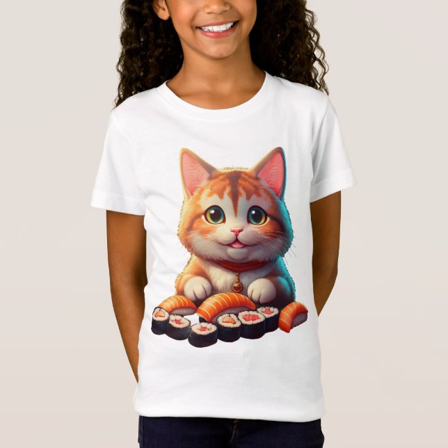 T-Shirt Sushi Cat (Devant)
