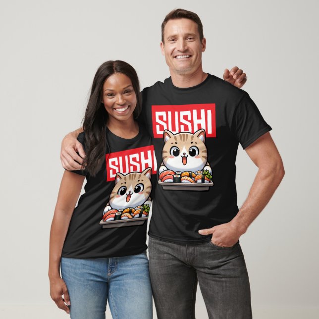 T-shirt Sushi Cat (Unisexe)