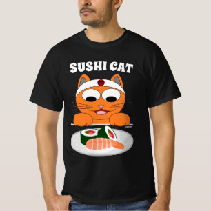 T-shirt SUSHI CAT Cartographie Chat humoristique