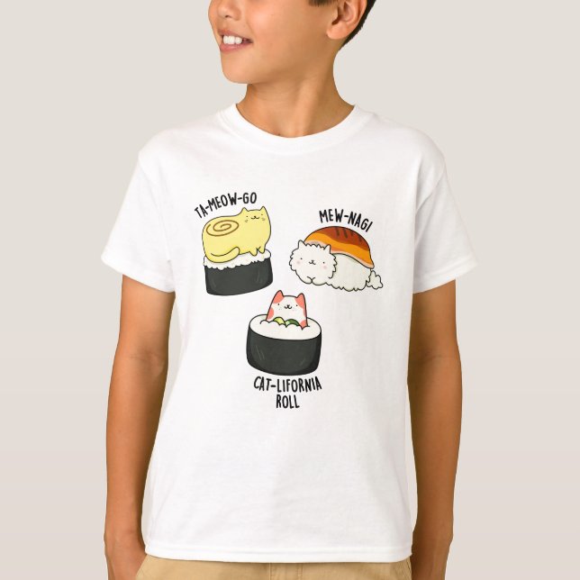 T-shirt Sushi Cats Cute Sushi Pun (Devant)