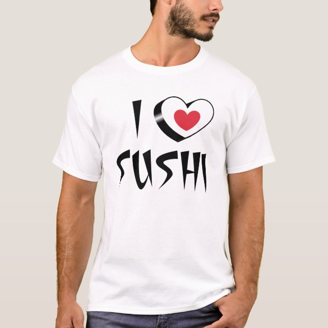 T-shirt Sushi d'amour de la chemise I (Devant)