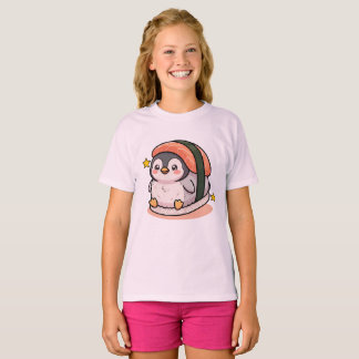 T-shirt Sushi de pingouin mignon Kawaii nourriture japonai