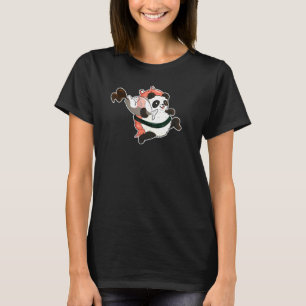 T-shirt Sushi Panda Mignon Avec Crevette Volant Sauce Soja
