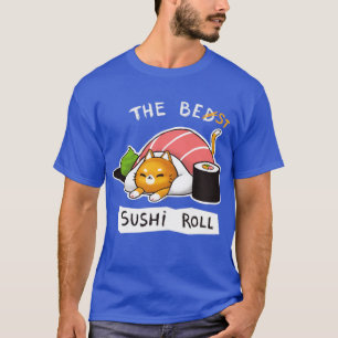 T-shirt Sushi Roll Bed Cat Funny Cute Kitty Social Distanc