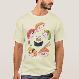 T-shirt Sushi Roll Squad : Cute Kawaii Chibi Caractères T-