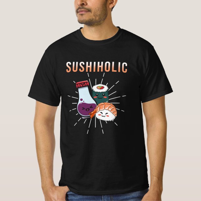 T-shirt Sushi Sushiholic (Devant)