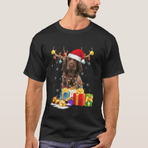 T-shirt Sussex Spaniel Dog Reindeer Santa Hat Chiens Pajam