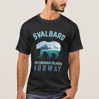 T-shirt Svalbard Spitzbergen Îles Norvège Fjorde Avec Po