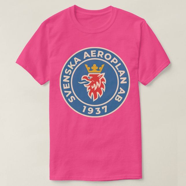 T-shirt Svenska Aeroplan AB 1937 Custom Round Retro (Design devant)