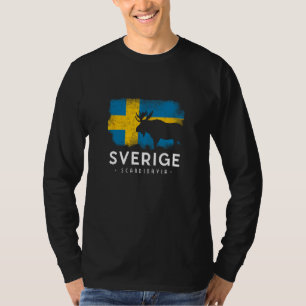 T-shirt Sverige Scandinavie Midsomie Drapeau suédois Suède