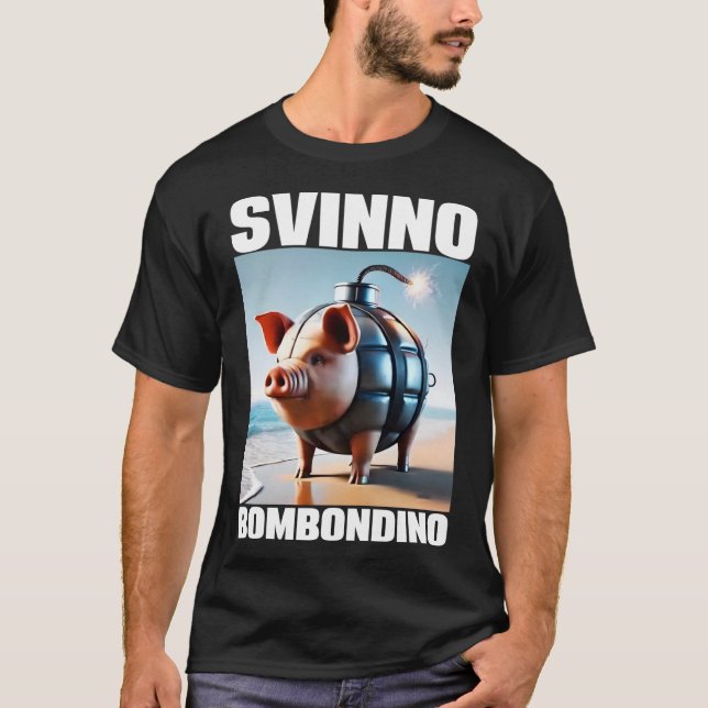 T-shirt Svinino Bombondino Pig Chaos Meme (Devant)
