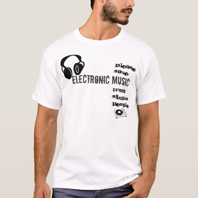 T-shirt Svp musique électronique d'économies (Devant)