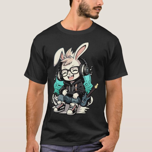 T-shirt Swag Musique Rabbit (Devant)