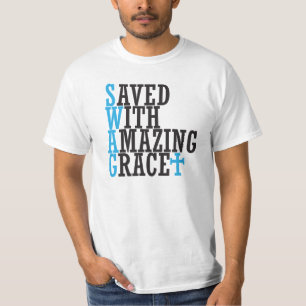 T-shirt SWAG Sauvé avec Extraordinaire Grace Cross Tee T s