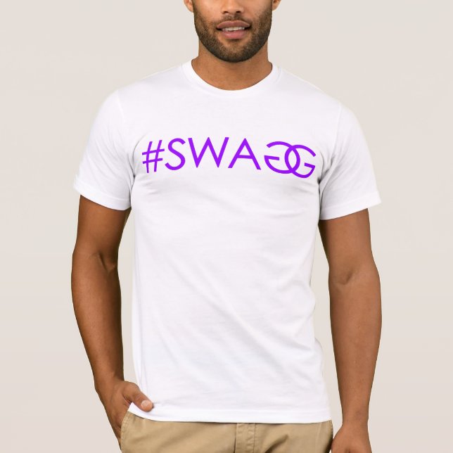 T-shirt #SWAGG (pourpre) (Devant)