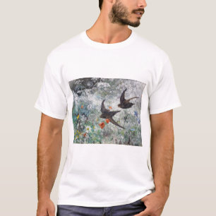 T-shirt Swallow and Flower Field, Bruno Liljefors
