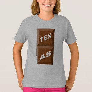 T-SHIRT SWEAT-SHIRT HANES ACIER CLAIR TEXAS CHOCOLAT