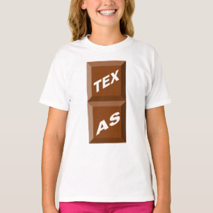 T-SHIRT SWEAT-SHIRT HANES BLANC TEXAS CHOCOLAT