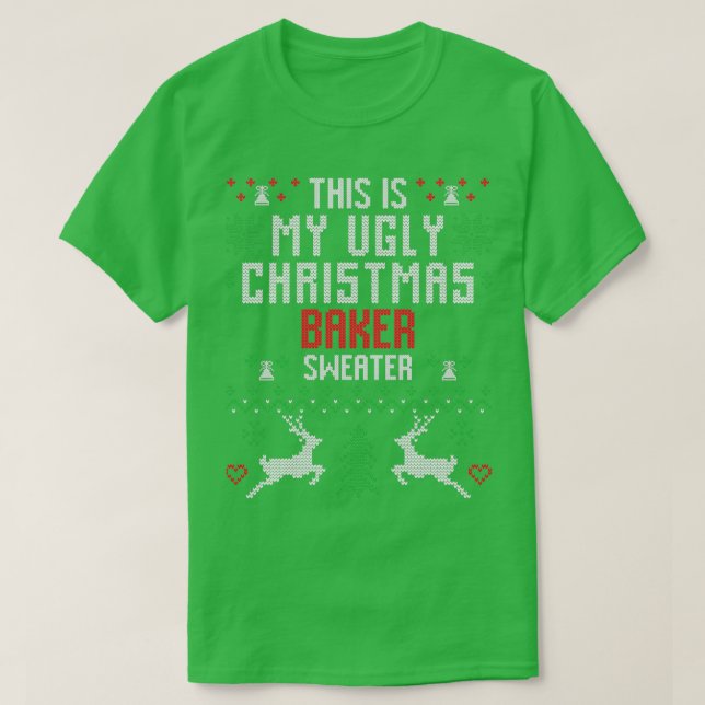T-shirt Sweater de Baker Ugly Christmas (Design devant)