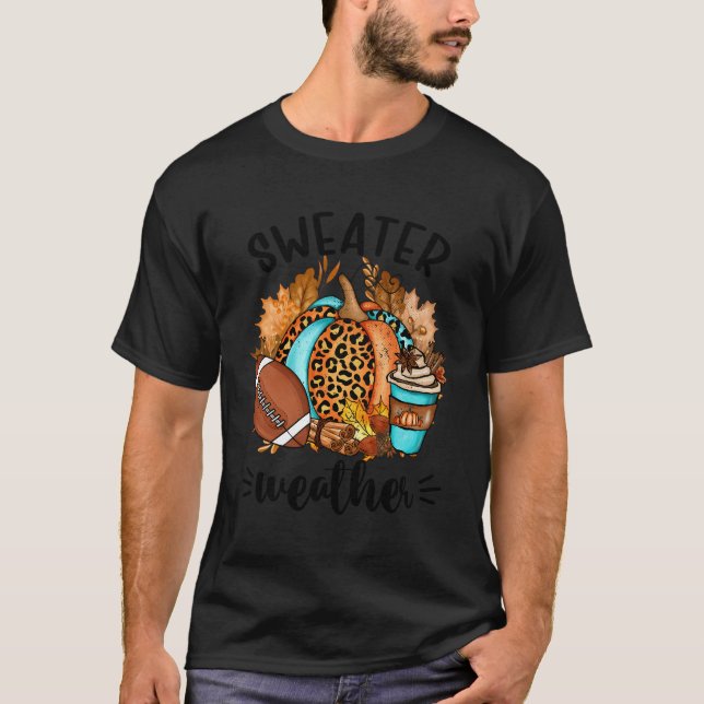 T-shirt Sweater Météo Automne Apprécier automne Lover (Devant)