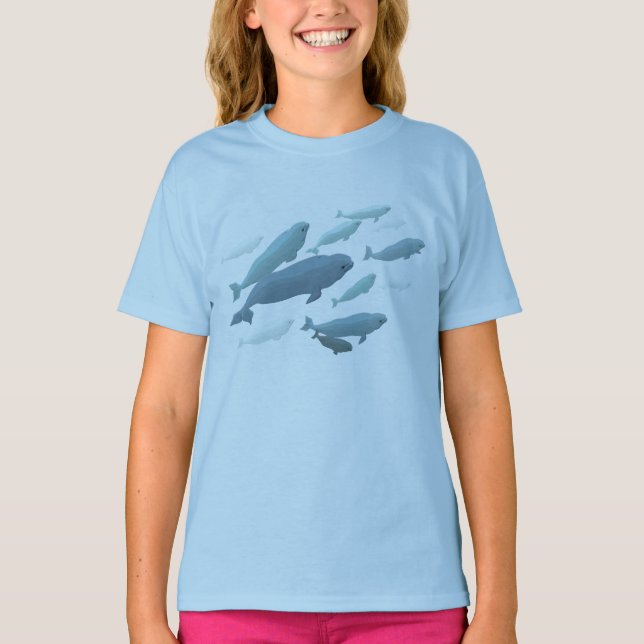 T-shirt Sweatshirt de baleines de Beluga pour fille, Baby  (Devant)