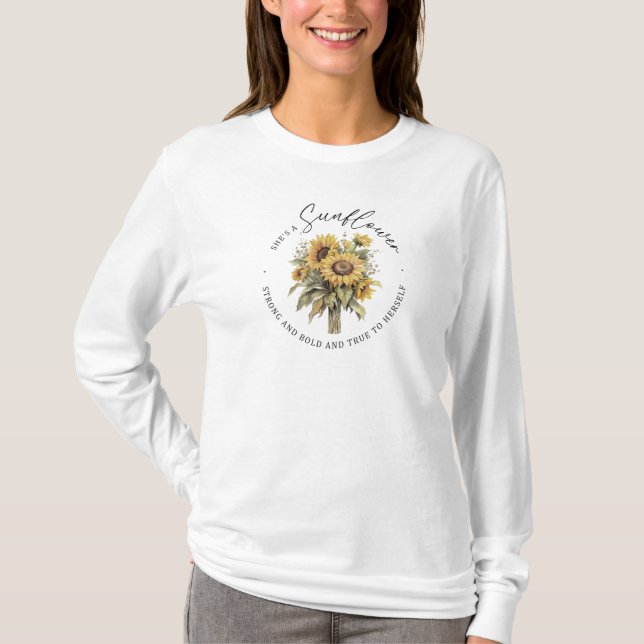 T-shirt Sweatshirt de devis de tournesol (Devant)