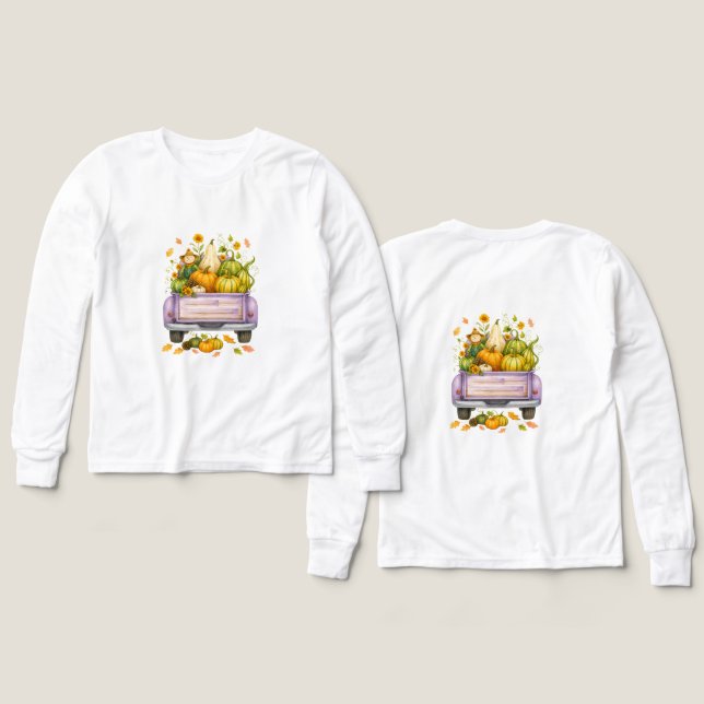 T-Shirt Sweatshirts - Automne Enfants Sweatshirts (Motif Recto et Verso)