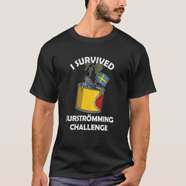 T-shirt Sweden Swedish fish specialty Surstromming puke fi (Devant)