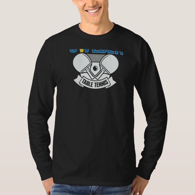 T-shirt Sweden Table Tennis   Support Swedish Ping Pong Te (Devant)