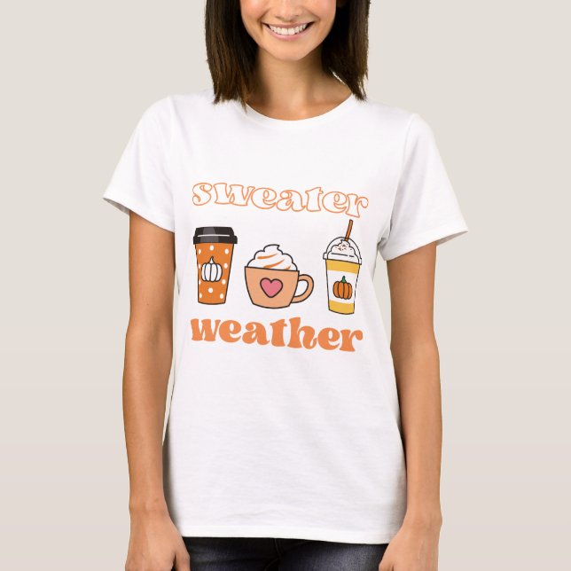 T-shirt Sweer Météo Citrouille épice (Devant)