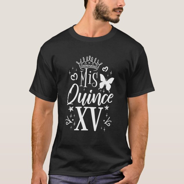 T-shirt Sweet 15 Mexicaine Anniversaire de fête Quinceaner (Devant)