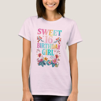 T-shirt Sweet 16 fille d'anniversaire