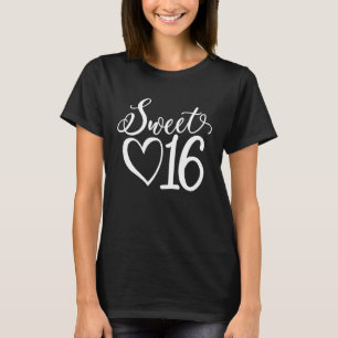 T-shirt Sweet 16 For Girls Femmes Seize 16 Ans 16e