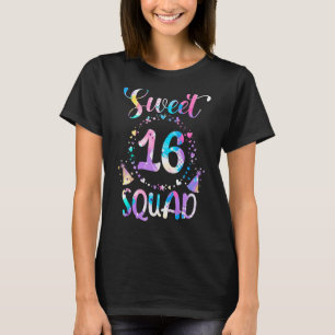 T-shirt Sweet 16 Squad fille Ado Seizième 16e anniversaire
