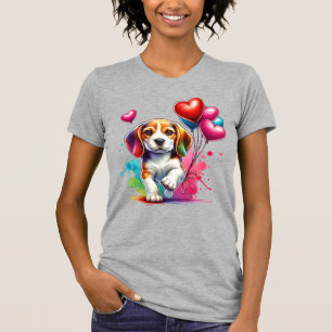 T-shirt Sweet Beagle Pup Valentine