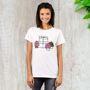 T-shirt Sweet Celebration Cupcake et boîte cadeau
