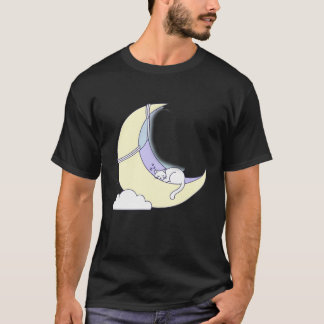 T-shirt Sweet Dreams Feline: Minimalist Cat Sleeping