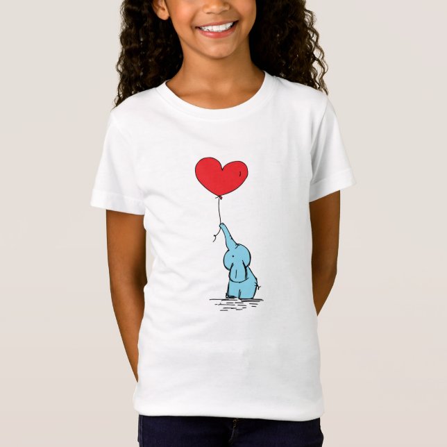 T-Shirt Sweet Elephant Love Kids Tee (Devant)
