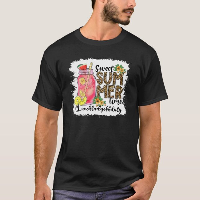 T-shirt Sweet Été Dernier Jour De Déjeuner D'École Dame De (Devant)