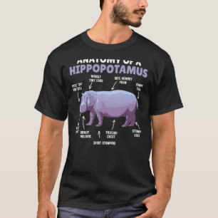 T-shirt Sweet Hippo Explication Anatomie D'Un Hippopotame