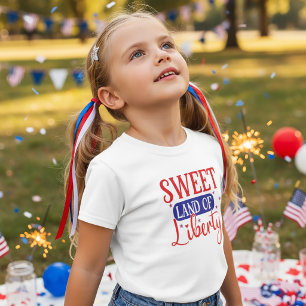 T-Shirt Sweet Land of Liberty 4 juillet pour enfan