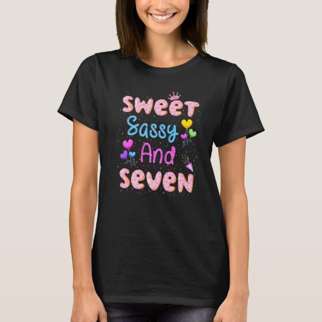 T-shirt Sweet Sassy Et Sept 7e Anniversaire Doughnut 7 Ann (Devant)