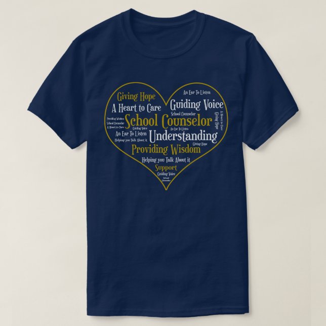 T-shirt Sweet School Counselor Love Heart (Design devant)