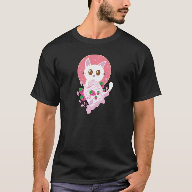 T-shirt Sweet Strawberry Cat   (Devant)