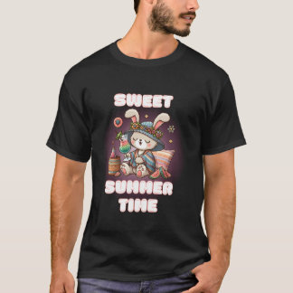 T-shirt Sweet Summer Mignonne Rabbit Vacances été Enfants