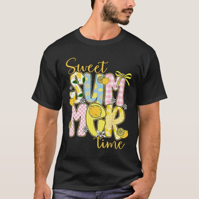 T-shirt Sweet Summer Time Lemon Coquette Bow Family Vacati (Devant)