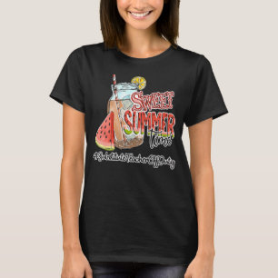 T-shirt Sweet Summer Time Substitut Enseignant Dernier Jou
