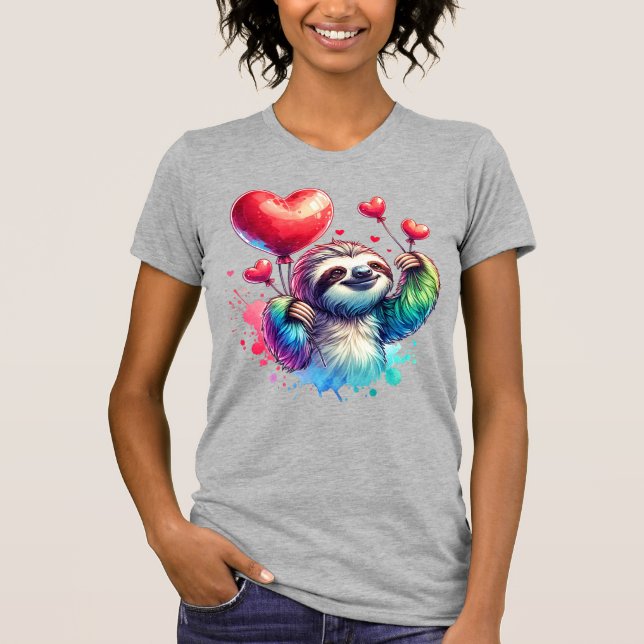 T-shirt Sweet Valentine Sloth (Devant)