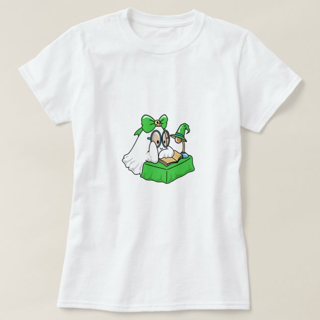 T-shirt Sweet Wizard Femme Fantôme Halloween Design T-Shir (Design devant)