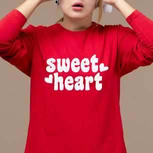 T-shirt SweetHeart Jour des Valentines des femmes rouges m